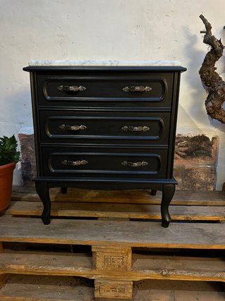 Mueble vintage reformado cajones mármol