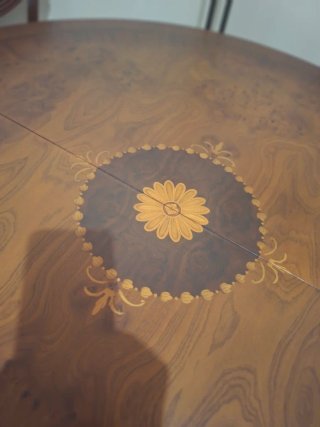 Mesa comedor extensible madera marquetería