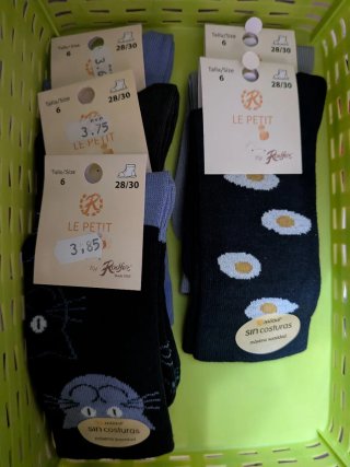 Pack 5 calcetines  tallas 6 y 8