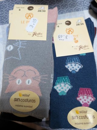 Pack 5 calcetines  tallas 6 y 8