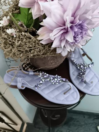 Infradito Tulipano donna viola con strass