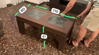 Mesa de centro madera y cristal