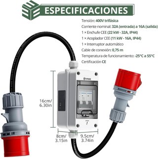 NUEVO! Adaptador CEE 32A a 16A