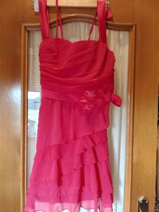Vestido de fiesta rosa/rojo