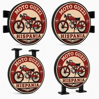 Cartel Luminoso Moto Guzzi Hispania