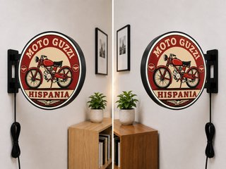 Cartel Luminoso Moto Guzzi Hispania