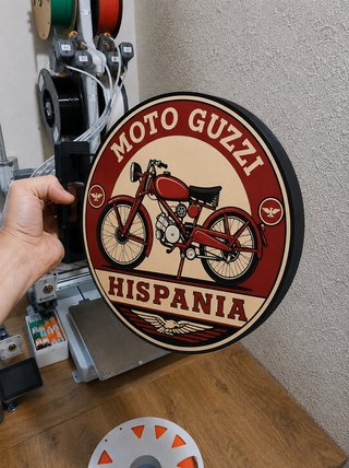 Cartel Luminoso Moto Guzzi Hispania