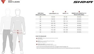 Shima Devon - Pantalones Vaqueros para Motocicleta, elásticos.Talla: 30W / 32L