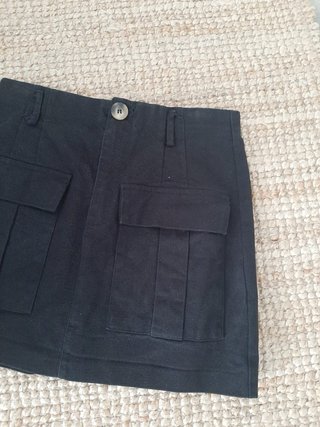 Falda Zara Negra Talla S