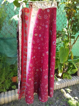 Falda pareo reversible multicolor