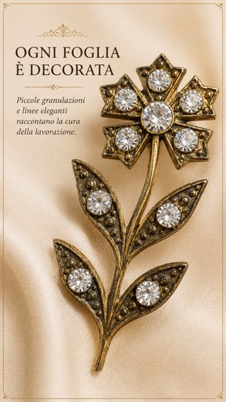 Spilla Belle Époque con paste vitree antica 1900