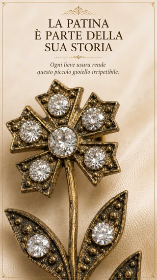 Spilla Belle Époque con paste vitree antica 1900
