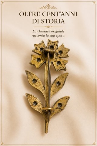 Spilla Belle Époque con paste vitree antica 1900