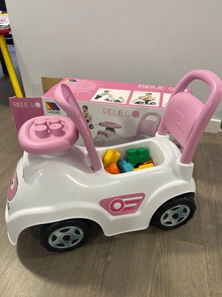 Correpasillos Coche Bebé Molto Blanco y Rosa