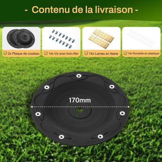 NUEVO! 2 Discos Cuchilla + 14 Cuchillas mammotion