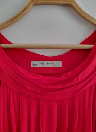 Zara Basic vestido corto rojo Talla M