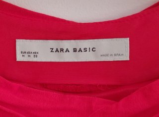 Zara Basic vestido corto rojo Talla M