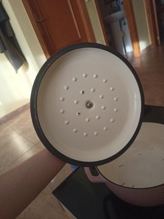 Olla de hierro fundido rosa