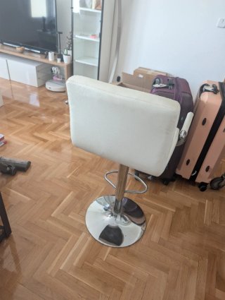 Silla Taburete Giratoria Blanca