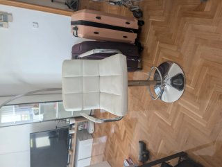 Silla Taburete Giratoria Blanca