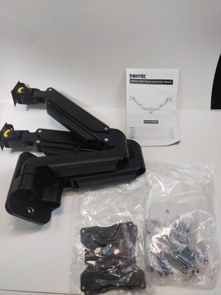 Soporte doble de pared para monitor de ordenador