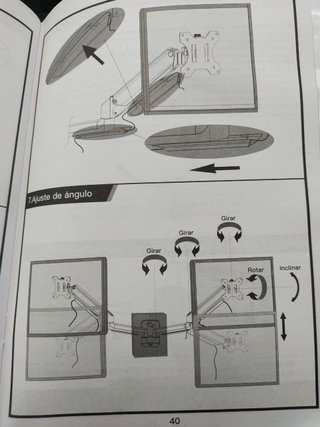 Soporte doble de pared para monitor de ordenador