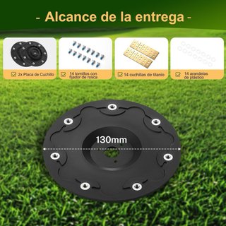 NUEVO! 2 Discos Cuchillas Cortacésped yuka 1500