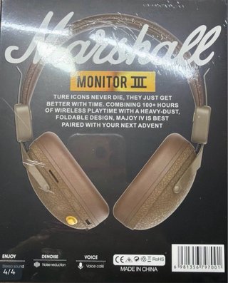 Auriculares Marshall BT60 Monitor III Negro