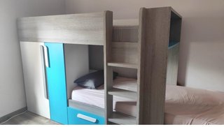 Mueble dormitorio 2 camas, armario y cajones