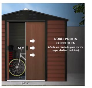 Caseta Jardín Outsunny 4,4 m2 Metal