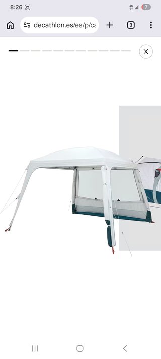 Carpa plegable blanca
