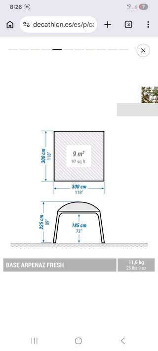 Carpa plegable blanca