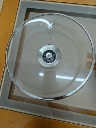 Olla de acero inoxidable con tapa de cristal