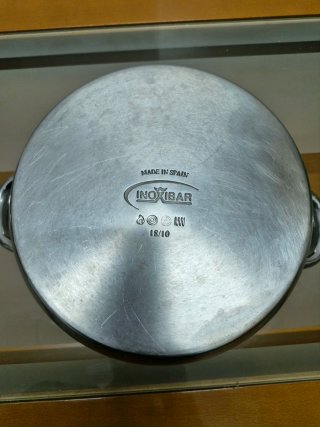 Olla de acero inoxidable con tapa de cristal
