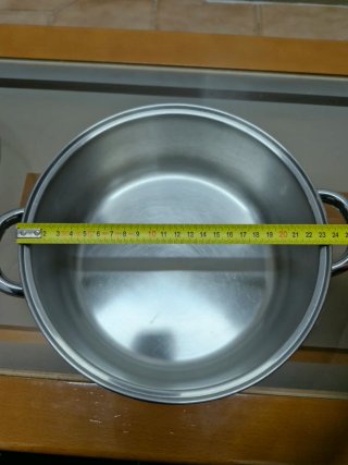 Olla de acero inoxidable con tapa de cristal