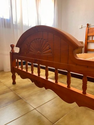 Cama 110cm estilo provenzal madera