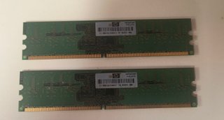 2x Moduli RAM DDR2 1GB PC2-6400 800MHz