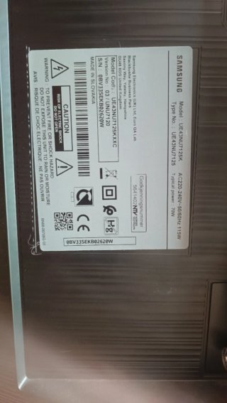 Samsung Smart TV 43 4K UHD UE43NU7125