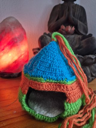 Nido crochet Agapornis hecho a mano