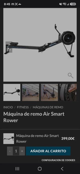 Máquina de Remo Air Smart Rower Behumax