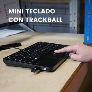 Mini teclado USB con trackball y Ñ NUEVO