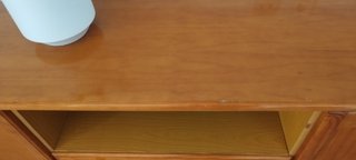 Mueble TV madera + mesa y 6 sillas