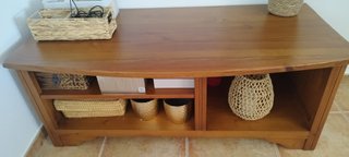 Mueble TV madera + mesa y 6 sillas