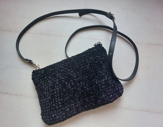 Bolso fiesta crochet negro nuevo