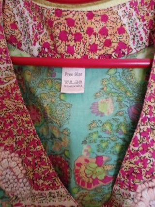 Vestido estampado bohemio talla única