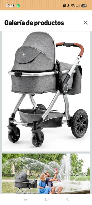 Carrito bebé Kinderkraft y bolso a juego