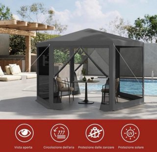 Carpa de jardín 2x2x2 gris