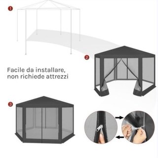 Carpa de jardín 2x2x2 gris