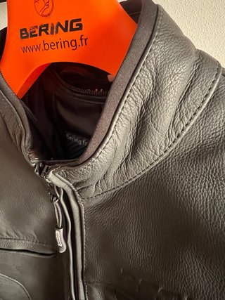 Chaqueta Bering Derby Black Piel Moto Talla M