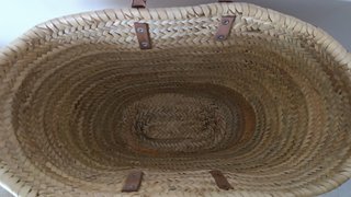 Cesta Mimbre Grande Asas Cuero